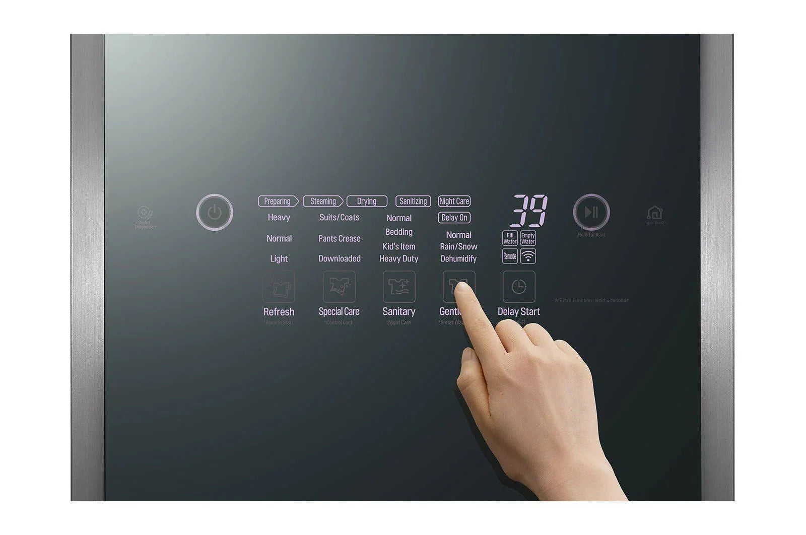 LG Styler Slim, ThinQ enabled Steam closet with Mirrored Glass finish
