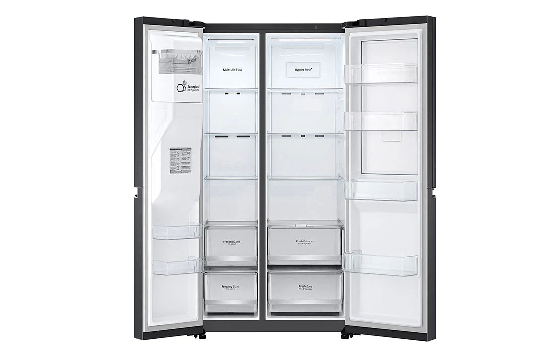 LG 762L Side By Side Fridge Black GC-J307CQFS