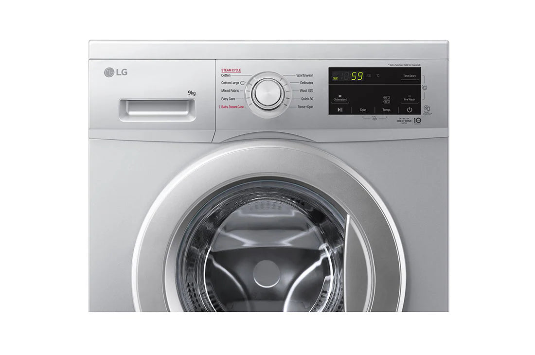 LG 9kg Front Loader Washing Machine Silver F4J3VYP5L