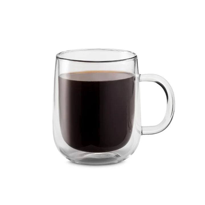 De'Longhi Double Wall 500ml Glass Mug Set DLSC327