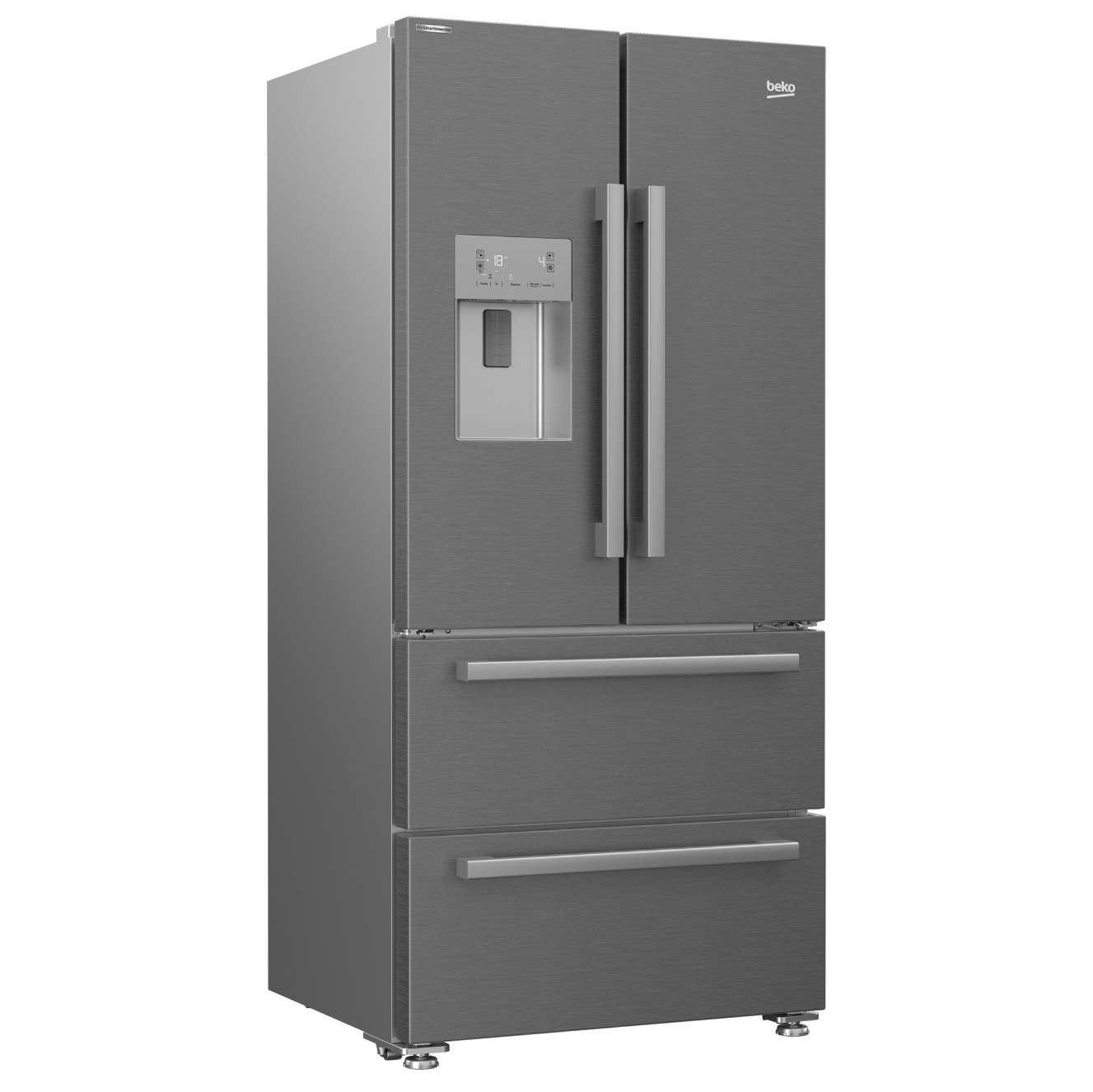 Beko 530L French Door Fridge Pearl Steel GNE60532DX