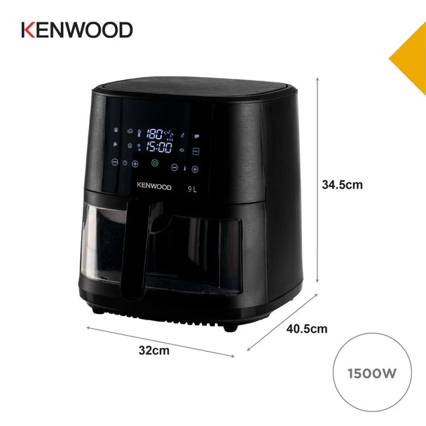 Kenwood 9L Air Fryer with Grill function and window Black HFG92.000BK