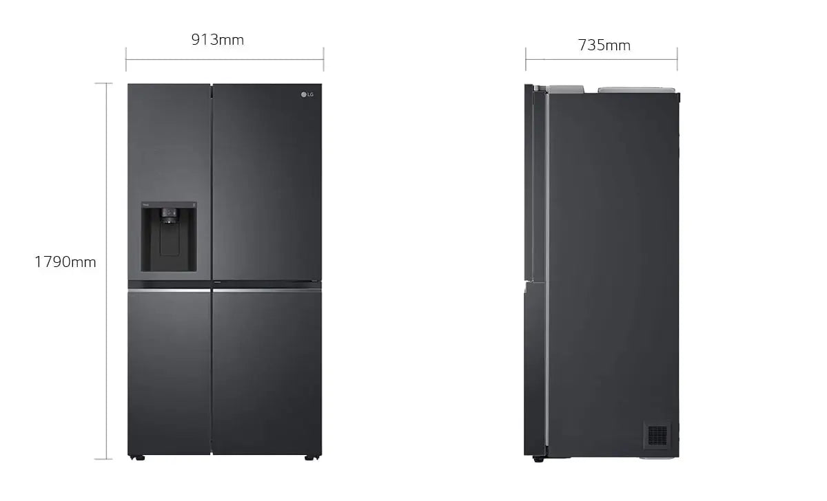 LG 617L Side by Side Fridge Matte Black GC-J257SQ2W