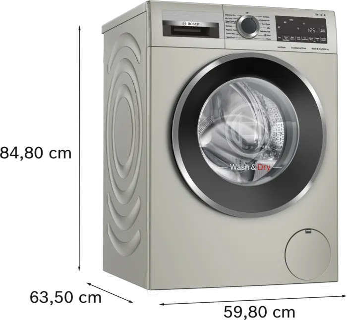 Bosch Series 4 Washer Dryer 10/6kg Silver Inox WNA254XSKE