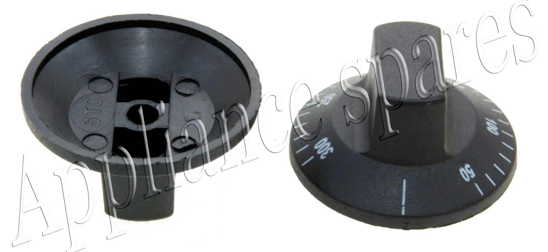 Temperature Black Control Knob